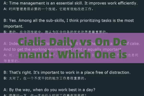 Cialis Daily vs On Demand: Which One is Right for You?, Cialis Daily vs. On Demand: A Comprehensive Analysis