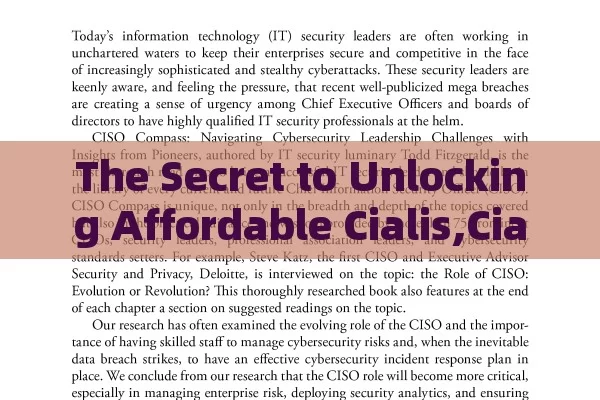 The Secret to Unlocking Affordable Cialis,Cialis Price: Unveiling the Cost Dynamics