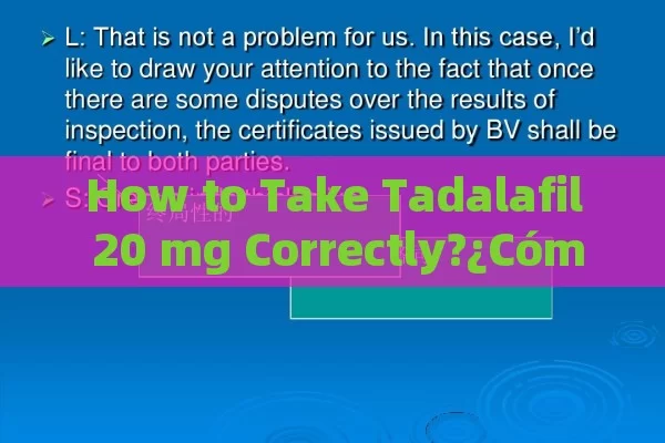 How to take Tadalafil 20 mg correctly? how to take tadalafil 20 mg correctly?